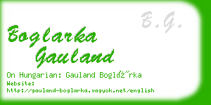 boglarka gauland business card